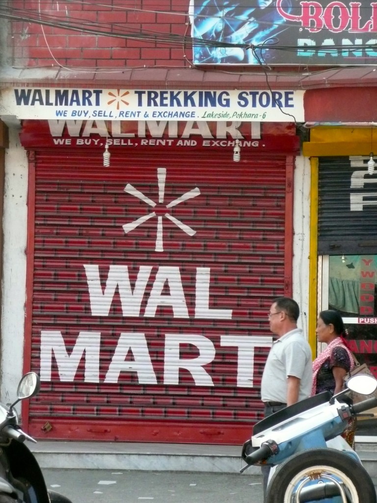 Bet you didn't know Walmart had expanded into the trekking equipment business in Nepal.